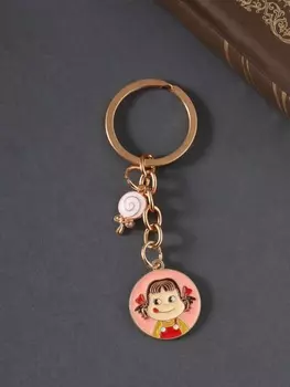 Брелок для ключей на кольце «Девочка и леденец», металл, эмаль, 9 см
