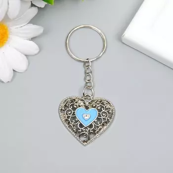 Брелок металл "Ажурное сердце" МИКС 3,3х3 см