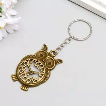 Брелок металл "Филин-будильник" МИКС 4,7х3,3 см