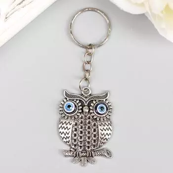 Брелок для ключей на кольце «Филин от сглаза», металл, 4.52.7 см