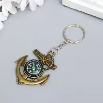 Брелок металл "Якорь с компасом" 5,8х4х0,8 см