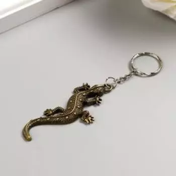 Брелок для ключей на кольце «Ящерица», металл, 7.53.5 см