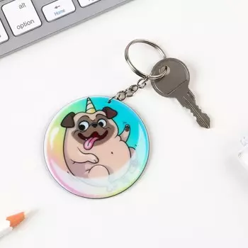 Брелок "Мопсик", 7 х 12,5 см