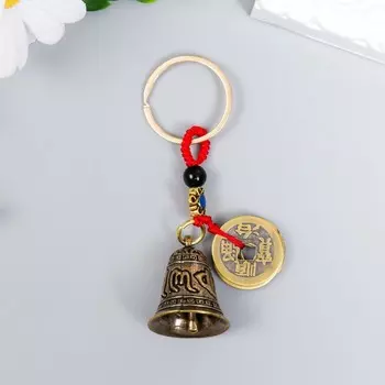 Брелок нэцке "Колокольчик с иероглифами" 5 монет