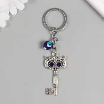 Брелок от сглаза металл "Ключ с совой" 2,8х5,7 см
