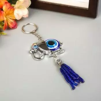 Брелок пластик глазки висюльки "Слон" 10,5х5 см