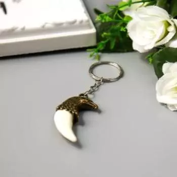 Брелок пластик, металл "Клык с головой ястреба" 6х3х1 см