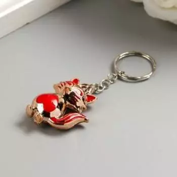 Брелок пластик под металл "Лисичка" МИКС 3,5х3 см