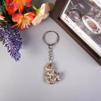 Брелок пластик под металл "Русалка" 3,3х2,8х1 см