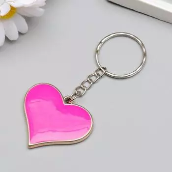 брелок пластик Сердце цвета микс