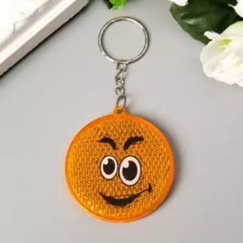 Брелок пластик светоотражающий катафот "Смайл" МИКС 5х5х1 см