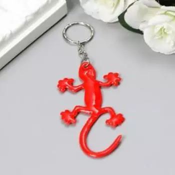 Брелок пластик светоотражающий "Ящерица" МИКС 8х4,2 см