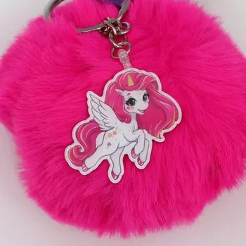 Брелок пушистик «Будь яркой», 9 х 10 см.