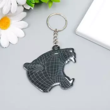 Брелок для ключей на кольце «Рык львицы», PVC, 5.66.2 см