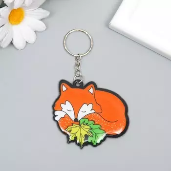 Брелок для ключей на кольце «Спящий лисёнок», PVC, 5.86.4 см