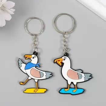 Брелок резина "Чайка" МИКС 5х4,8х0,5 см