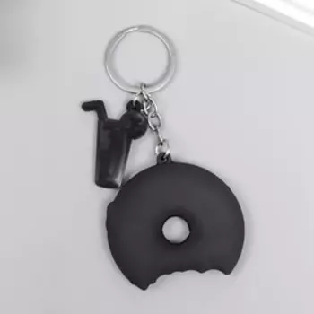 Брелок резина "Котик пончик" 4,1х4 см лимонад 3х2,1 см