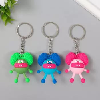 Брелок для ключей на кольце «Кудряш инопланетный», резина, 542.5 см, МИКС