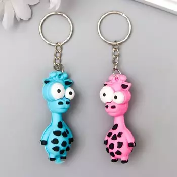 Брелок резина "Жираф с выпученными глазами" МИКС 6х2х2,5 см