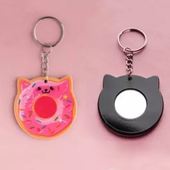 Брелок с зеркальцем «Котопончик», 5,1 см