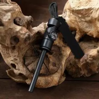 Огниво туристическое «Искра», 122 см, брелок, с компасом