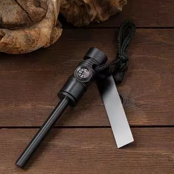 Огниво туристическое «Искра», 122 см, брелок, с компасом