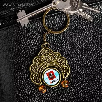 Брелок металличский «Москва. Кремль», кокошник