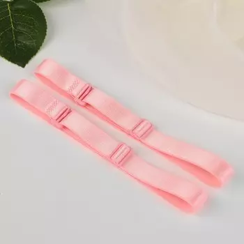 Лямки для бюстгальтера, текстильные, 1.5 см, 37 см, пара, розовые