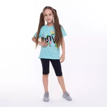 Бриджи для девочки, цвет тёмно-синий, рост 140 см