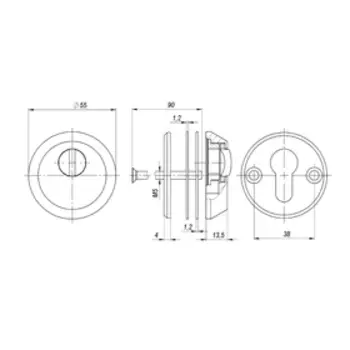 Броненакладка Fuaro DEF 5513 AB, цвет бронза