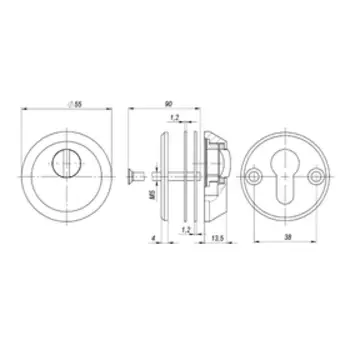 Броненакладка Fuaro DEF 5513 PB, цвет латунь