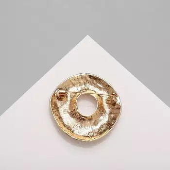 Брошь «Абстракция» этника, цвет зелёный в золоте