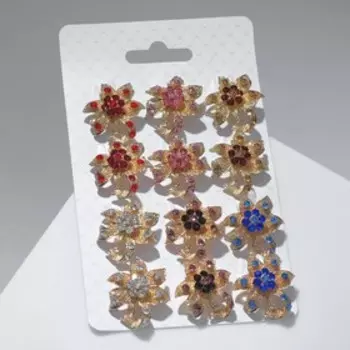 Брошь «Ассорти» лилия, цвет МИКС (неделимая фасовка 12 шт., цена за шт.)