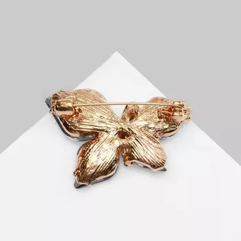 Брошь «Бабочка» крупная, цвет золото