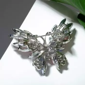 Брошь "Бабочка" парусник, цветная в серебре