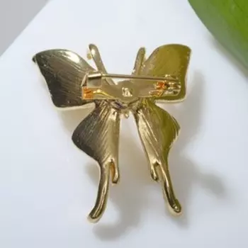 Брошь "Бабочка" порхающая, цвет золото