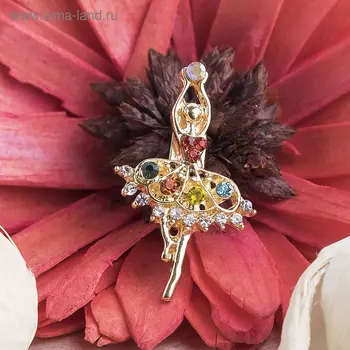 Брошь "Балеринка в танце" мини, цвет МИКС (неделимая фас.12шт, цена за шт)