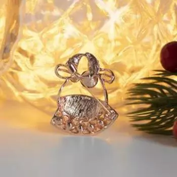 Брошь "Бык", цвет чёрно-белый в розовом золоте