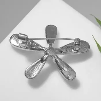 Брошь «Цветок» luck, цвет белый в серебре