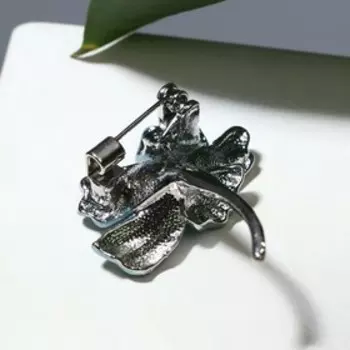 Брошь "Цветок" незабудка, цвет голубой в серебре