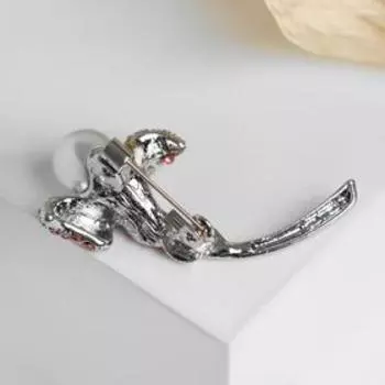 Брошь "Цветок" удивительный, цвет бело-розовый в серебре