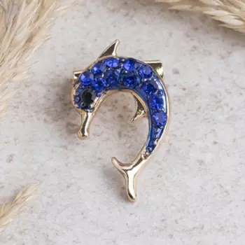 Брошь «Дельфин» мини, МИКС, (неделимая фасовка 12 шт., цена за шт.)