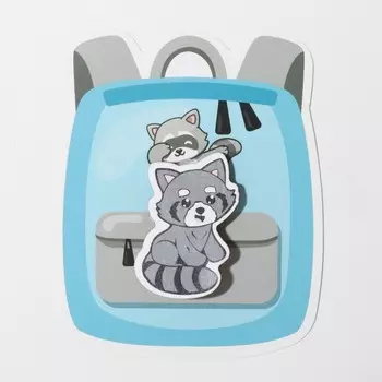 Брошь деревянная детская «Енот», цветная