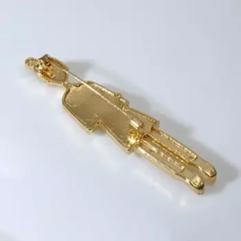 Брошь "Доктор" женщина, цветная в золоте