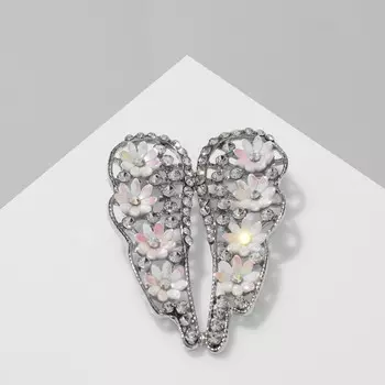 Брошь «Дыхание весны», цветная в серебре