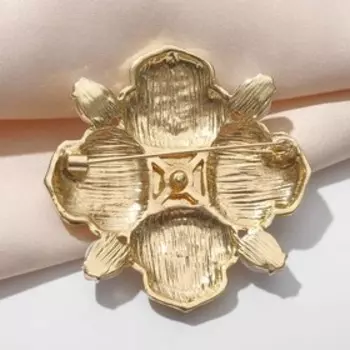 Брошь "Императрица" орден, цвет бело-зелёный в золоте