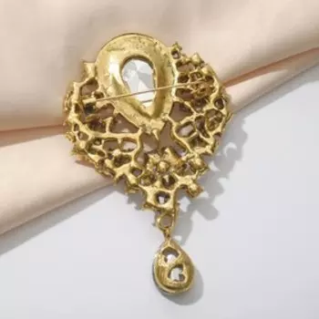 Брошь "Императрица" орден, цвет коричневый в чернёном золоте