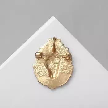 Брошь «Камея» юная леди, цвет чёрный в матовом золоте