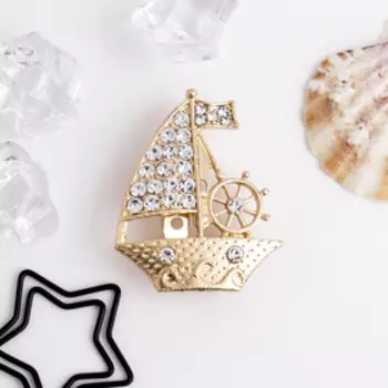 Брошь "Кораблик", цвет МИКС
