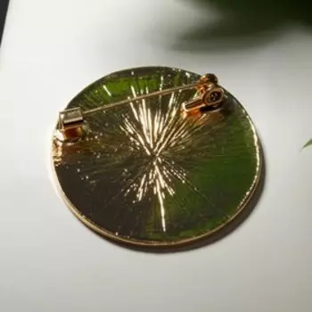 Брошь "Кошка" абстракт, цветная в золоте